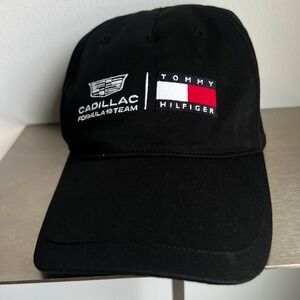 Tommy Hilfiger Cadillac Formula 1 Team Black Baseball Cap Hat Adjustable OS